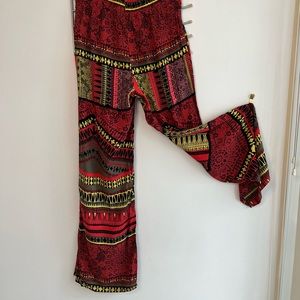 Kente Style Printed Rayon Flow pants